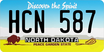 ND license plate HCN587