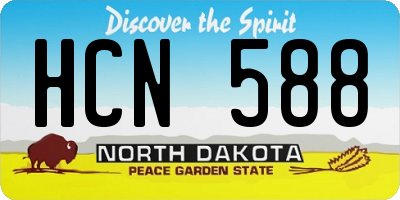 ND license plate HCN588