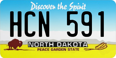 ND license plate HCN591