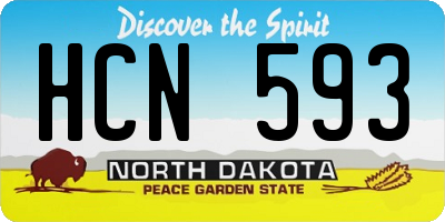 ND license plate HCN593