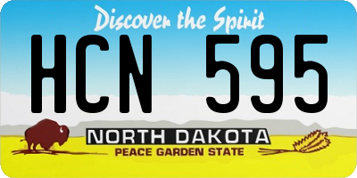 ND license plate HCN595