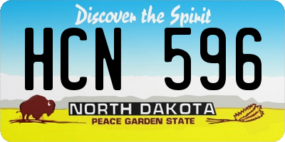 ND license plate HCN596