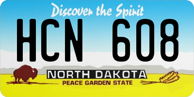 ND license plate HCN608