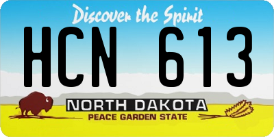 ND license plate HCN613