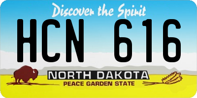 ND license plate HCN616