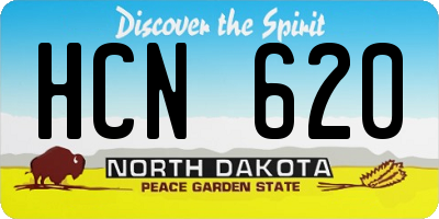ND license plate HCN620