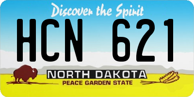ND license plate HCN621