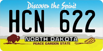 ND license plate HCN622