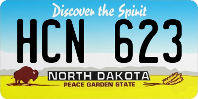 ND license plate HCN623