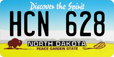 ND license plate HCN628