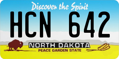 ND license plate HCN642