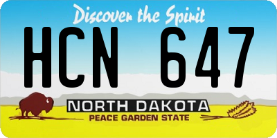 ND license plate HCN647
