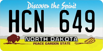 ND license plate HCN649
