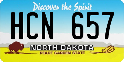 ND license plate HCN657