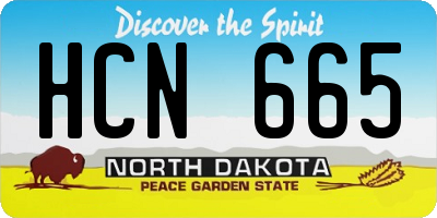 ND license plate HCN665