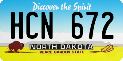 ND license plate HCN672