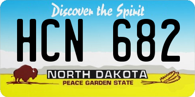 ND license plate HCN682