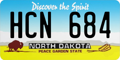 ND license plate HCN684
