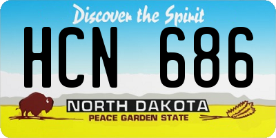 ND license plate HCN686