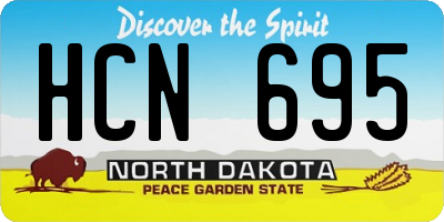 ND license plate HCN695