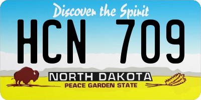 ND license plate HCN709