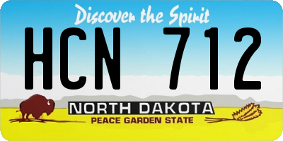ND license plate HCN712