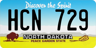 ND license plate HCN729