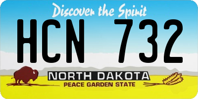 ND license plate HCN732