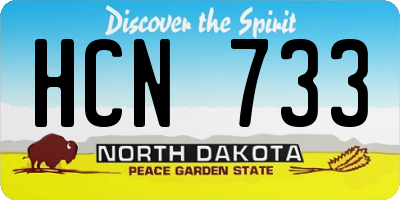 ND license plate HCN733
