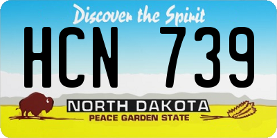 ND license plate HCN739