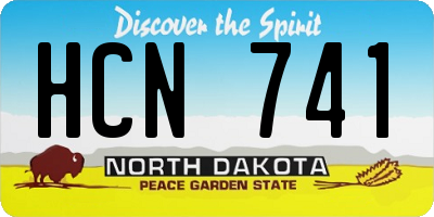 ND license plate HCN741