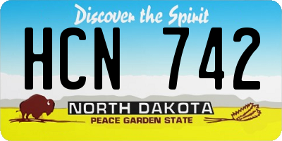 ND license plate HCN742