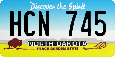 ND license plate HCN745