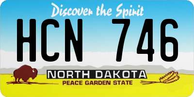 ND license plate HCN746