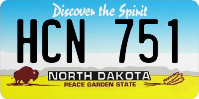ND license plate HCN751
