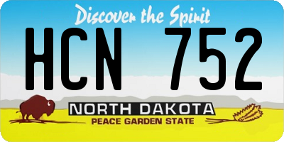 ND license plate HCN752