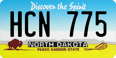 ND license plate HCN775