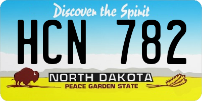 ND license plate HCN782