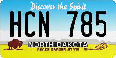 ND license plate HCN785
