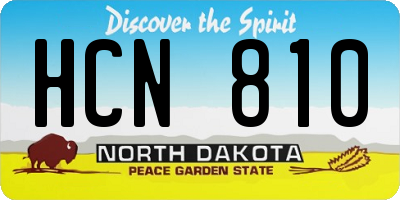 ND license plate HCN810