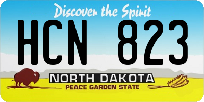 ND license plate HCN823