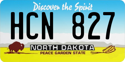 ND license plate HCN827