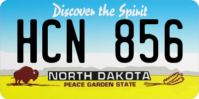 ND license plate HCN856