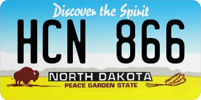 ND license plate HCN866