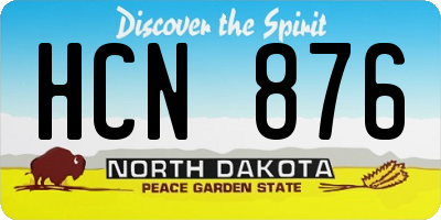 ND license plate HCN876