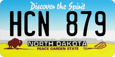 ND license plate HCN879