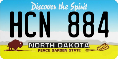 ND license plate HCN884