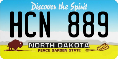 ND license plate HCN889