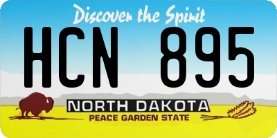 ND license plate HCN895
