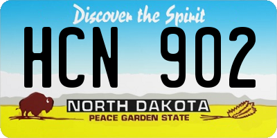 ND license plate HCN902